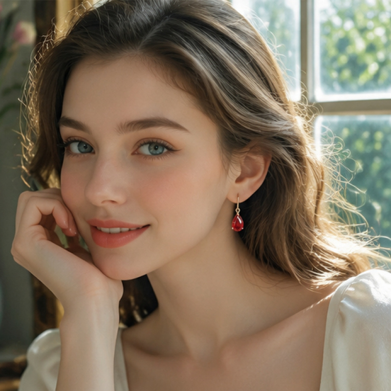 Dazzling Geometric Earrings, Mirror-Polished Design